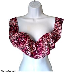 🌺 Rue Bleu by Rue 21  Ruffle Swim Bikini Top.